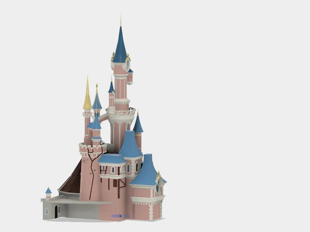STL - Castillo Disneyland Paris render 2