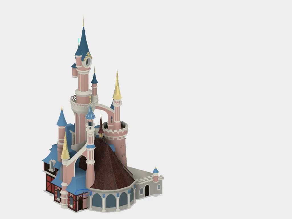 STL - Castillo Disneyland Paris render 3
