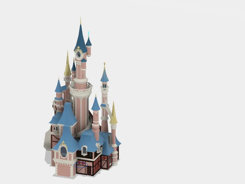 STL - Castillo Disneyland Paris render 4