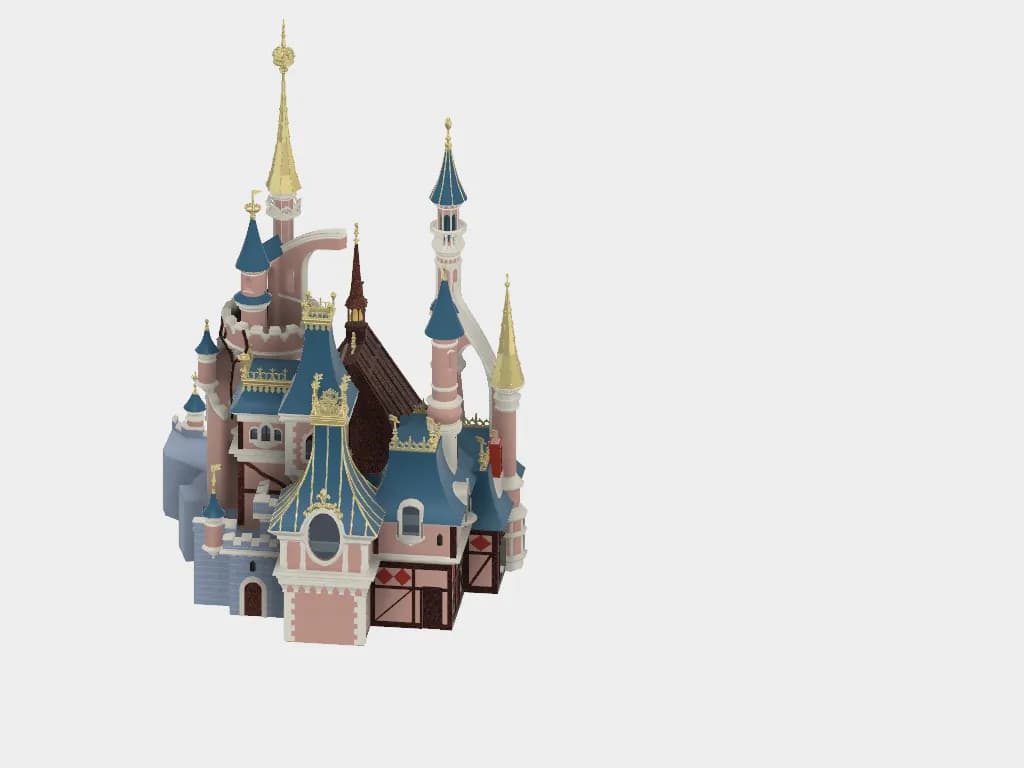 STL - Castillo Disneyland Paris render 5