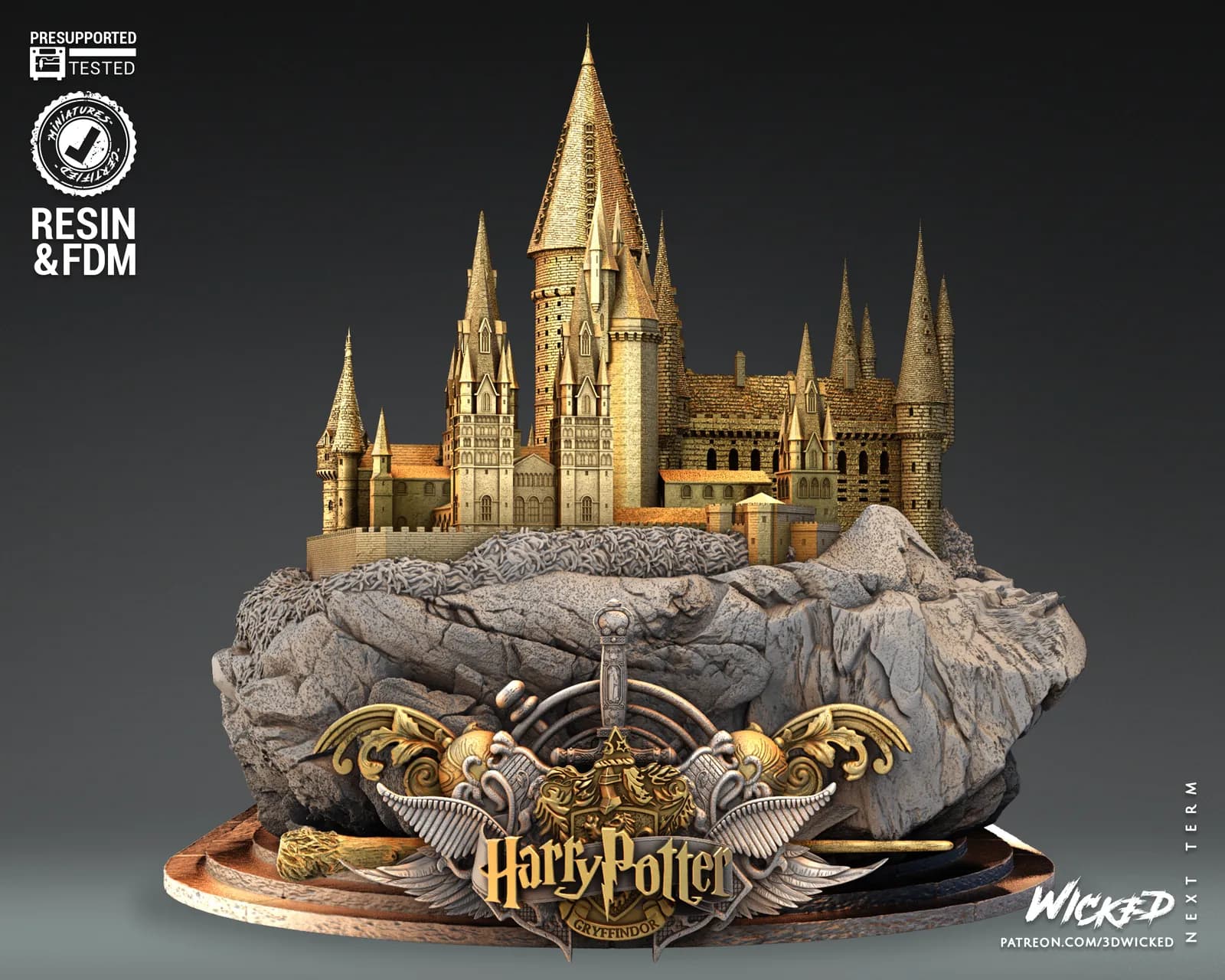 STL - Castillo Hogwarts Harry Potter render 2