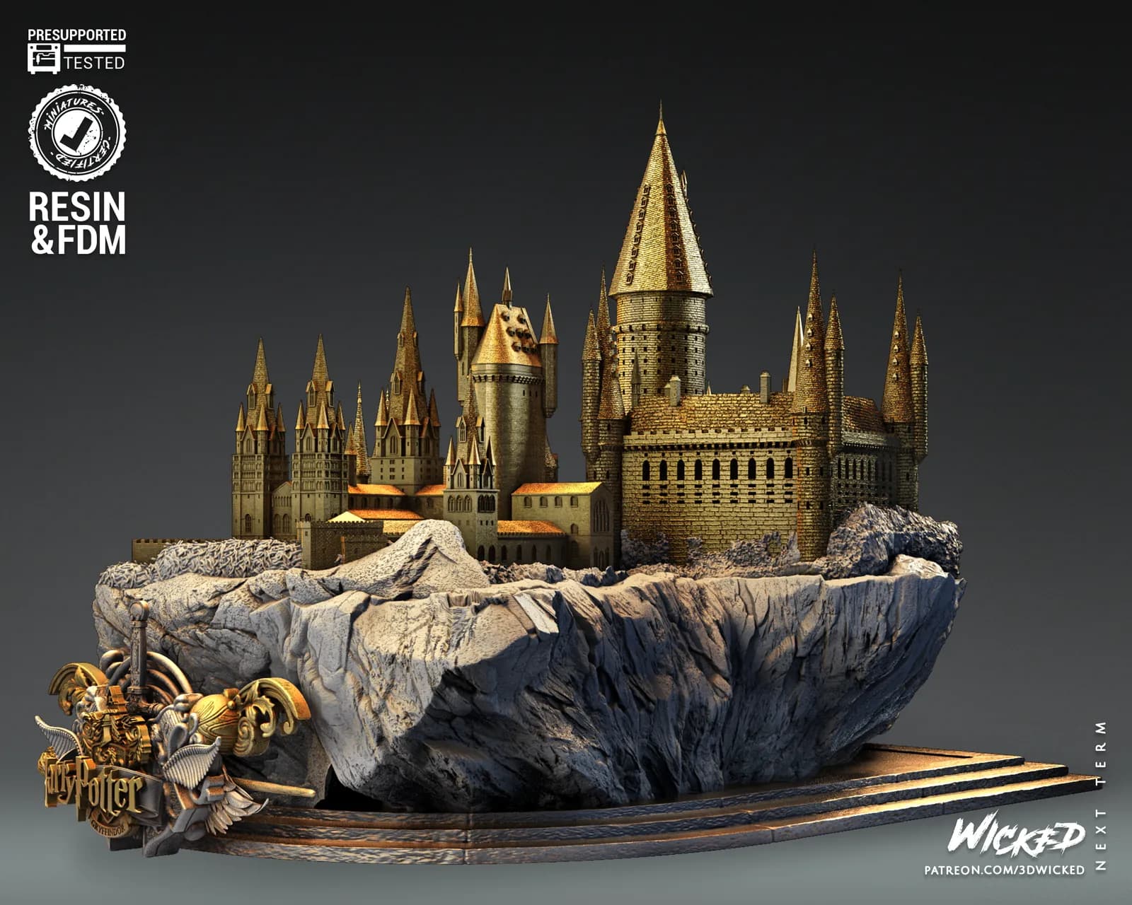 STL - Castillo Hogwarts Harry Potter render 3