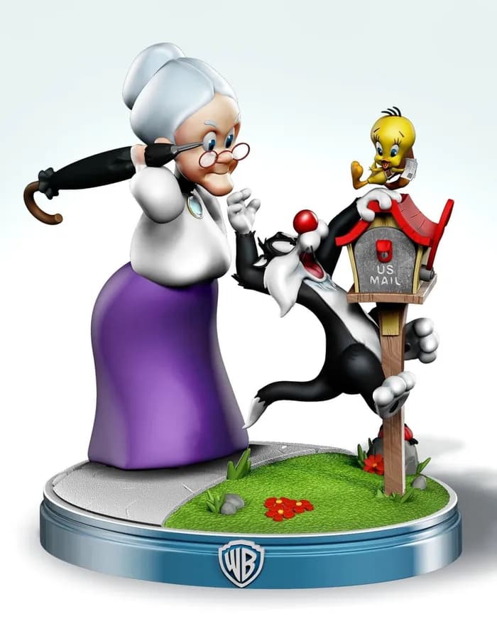 STL - cat sylvester granny tweetie pie