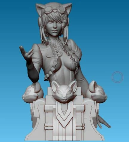 STL - Catwoman Steampunk render 2