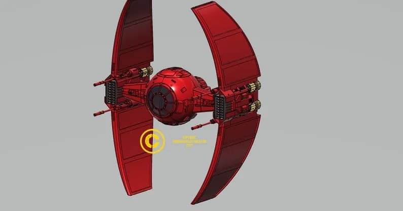 STL - Caza TIE de la Guardia Real render 5