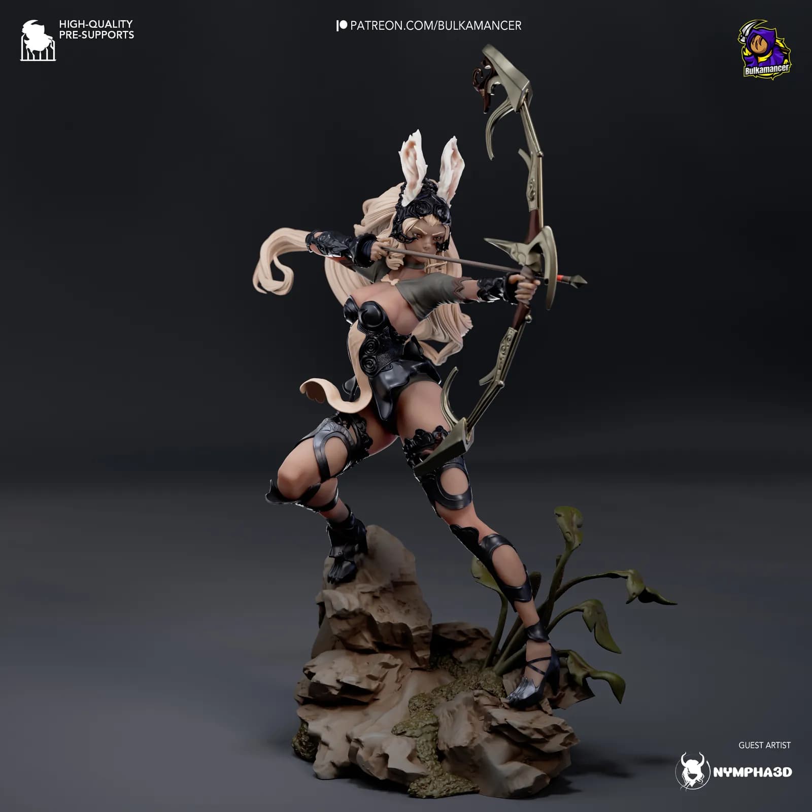 STL - Cazadora Coneja render 2