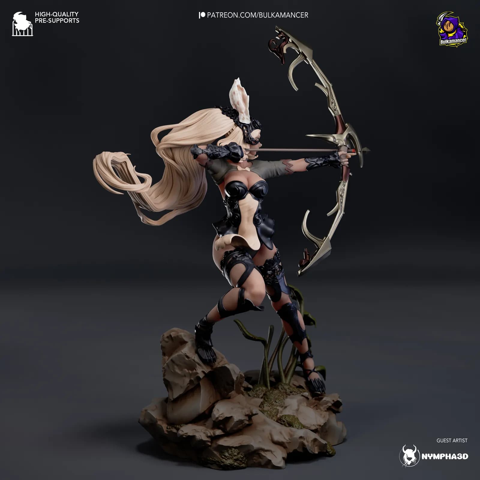 STL - Cazadora Coneja render 3