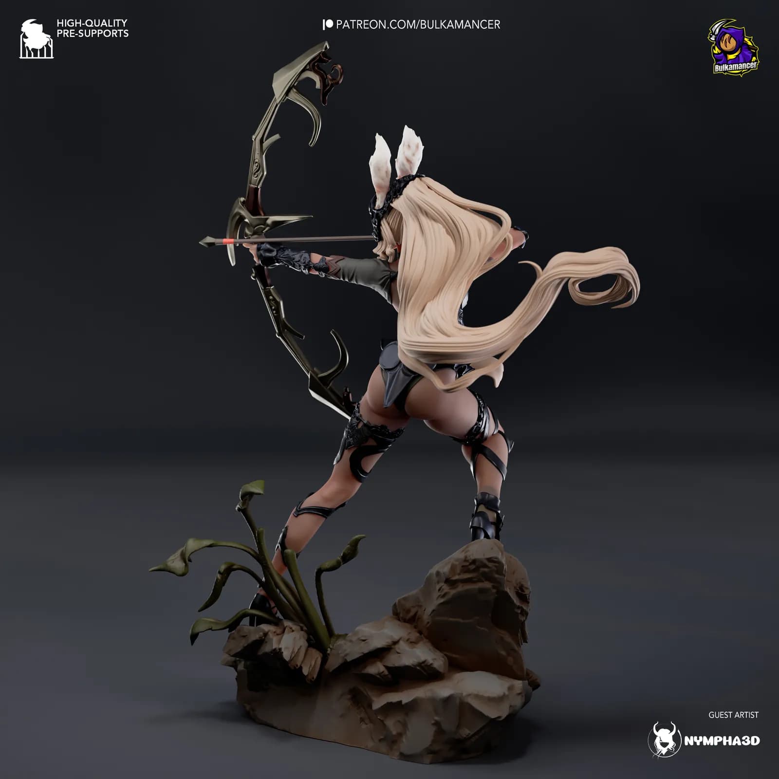 STL - Cazadora Coneja render 4
