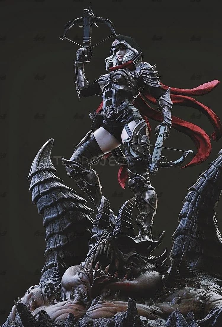 STL - Cazadora de demonios con ballesta