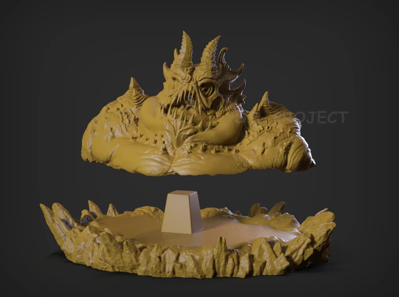 STL - Cazadora de demonios con ballesta render 3