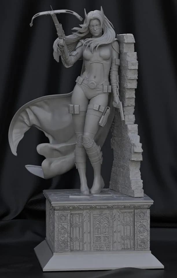 STL - Cazadora de Heroínas render 3
