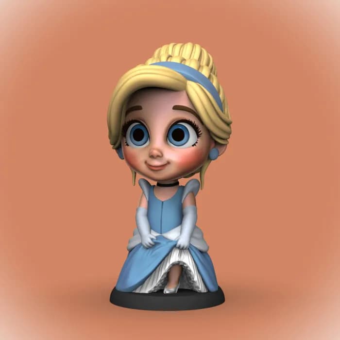STL - Cenicienta estilo chibi