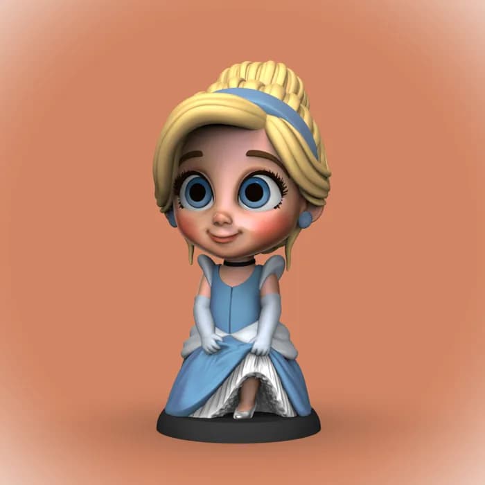 STL - Cenicienta estilo chibi