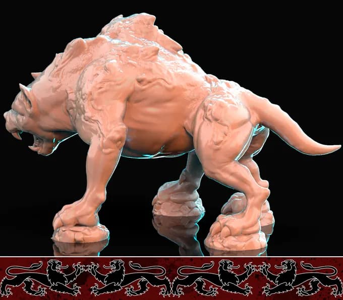 STL - Cerbero de Tres Cabezas render 2