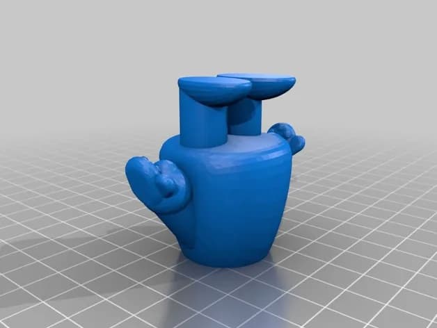 STL - cerdito maceta decorativa render 4