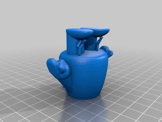 STL - cerdito maceta decorativa render 5