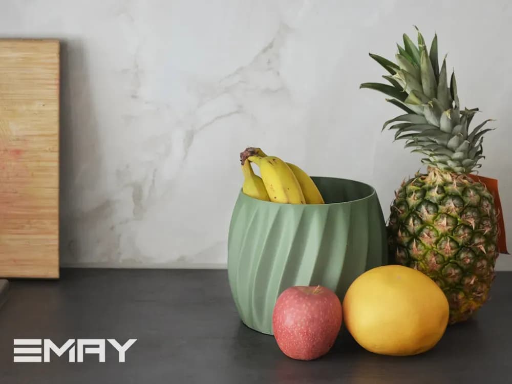 STL - Cesta de Frutas Decorativa render 3