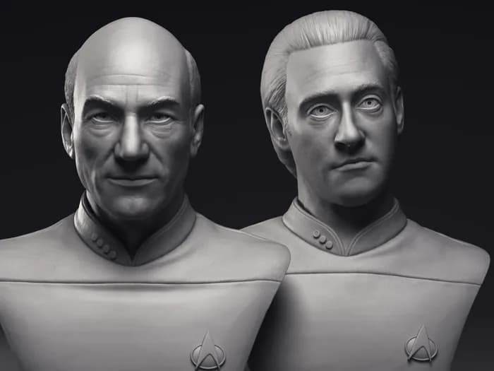 STL - cgtrader star trek tng busts