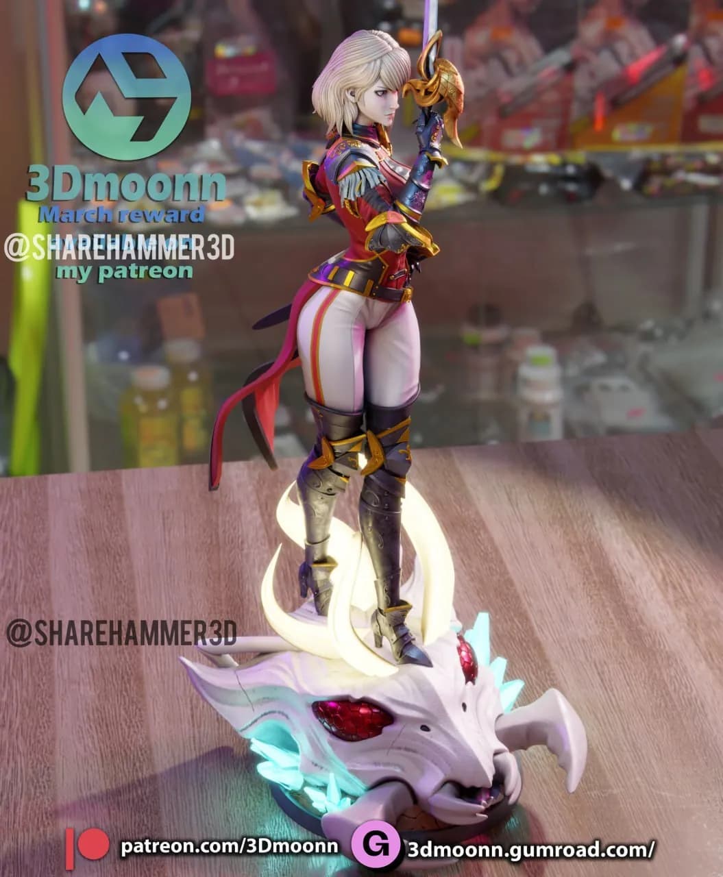 STL - Cha Hae in Solo Leveling Figura render 5