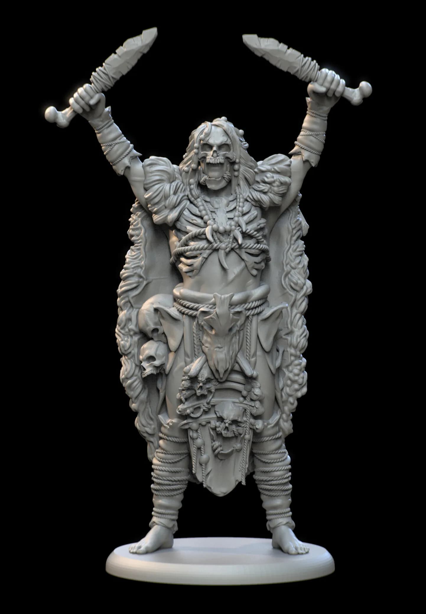 STL - Chamán de Guerra Zombie render 3