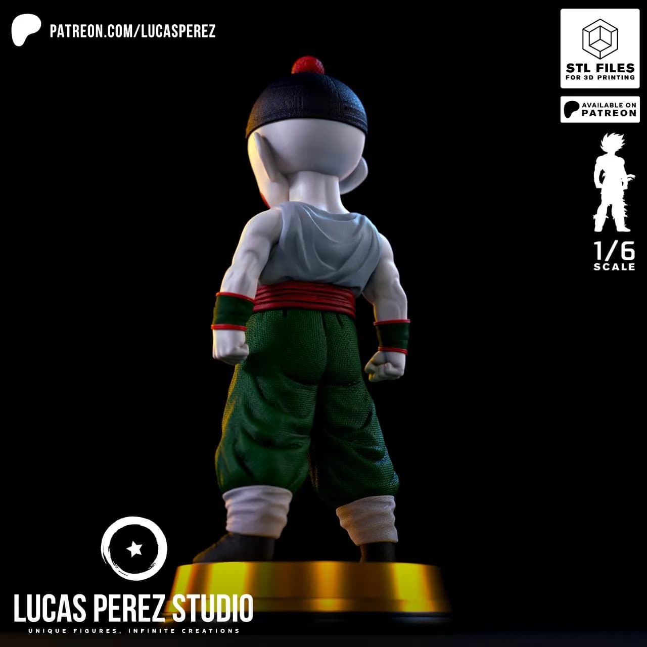 STL - Chaoz figura de Dragon Ball render 2