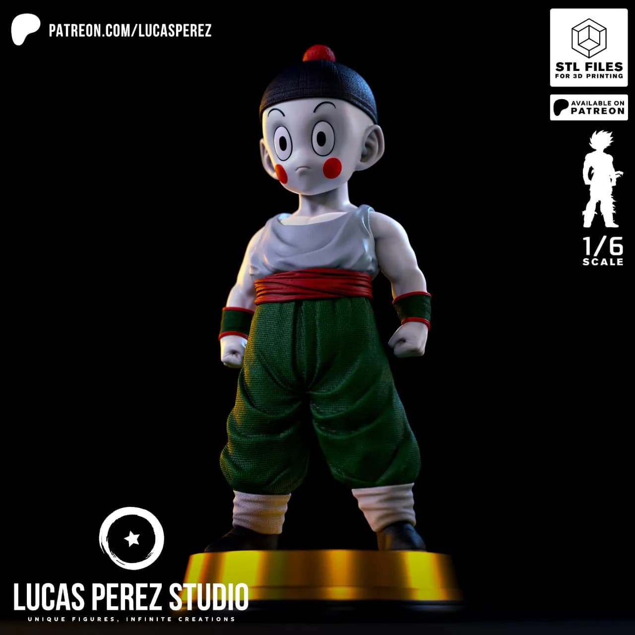 STL - Chaoz figura de Dragon Ball render 3