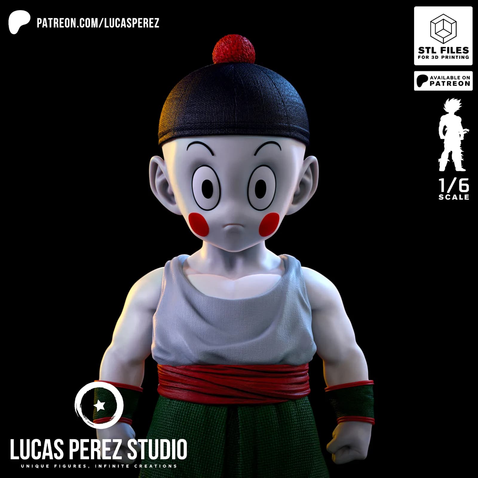 STL - Chaoz figura de Dragon Ball render 4