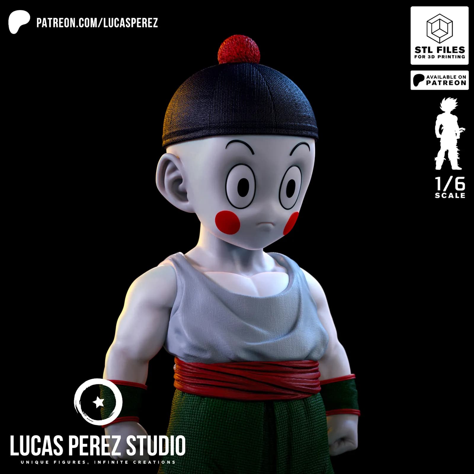 STL - Chaoz figura de Dragon Ball render 5