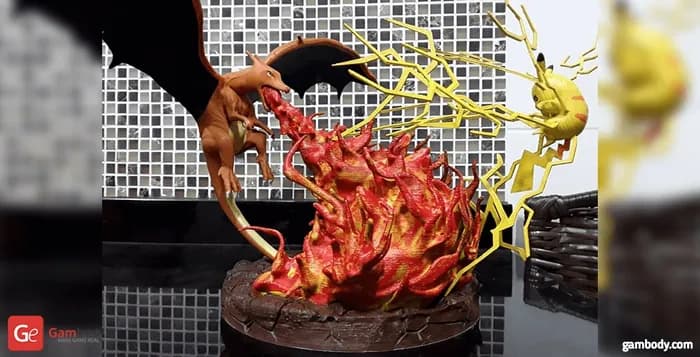 STL - charizard vs pikachu