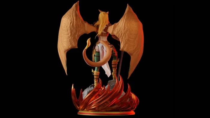 STL - charizard waifu render 2