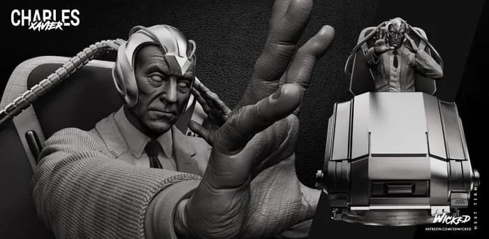 STL - Charles Xavier en Cerebro