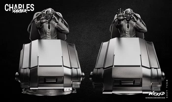STL - Charles Xavier en Cerebro render 2
