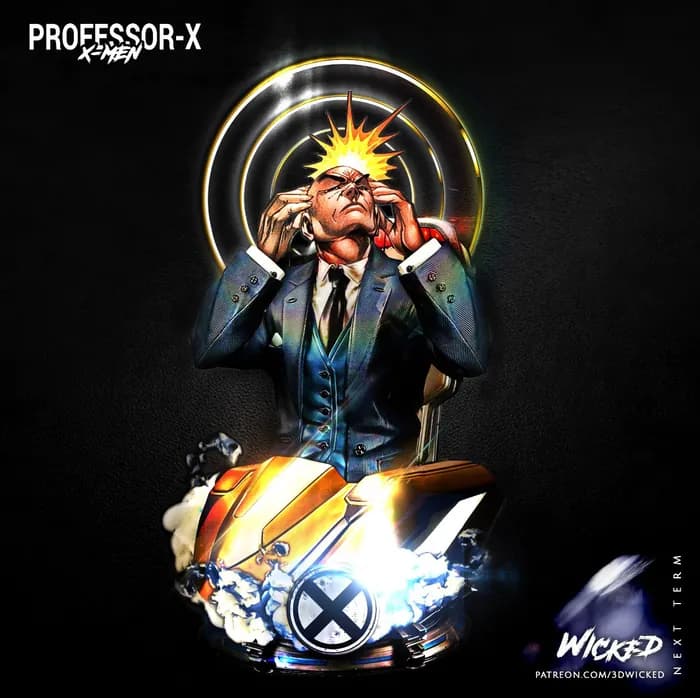 STL - Charles Xavier en Cerebro render 5
