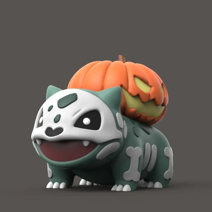 STL - Charmander Calavera Halloween render 2