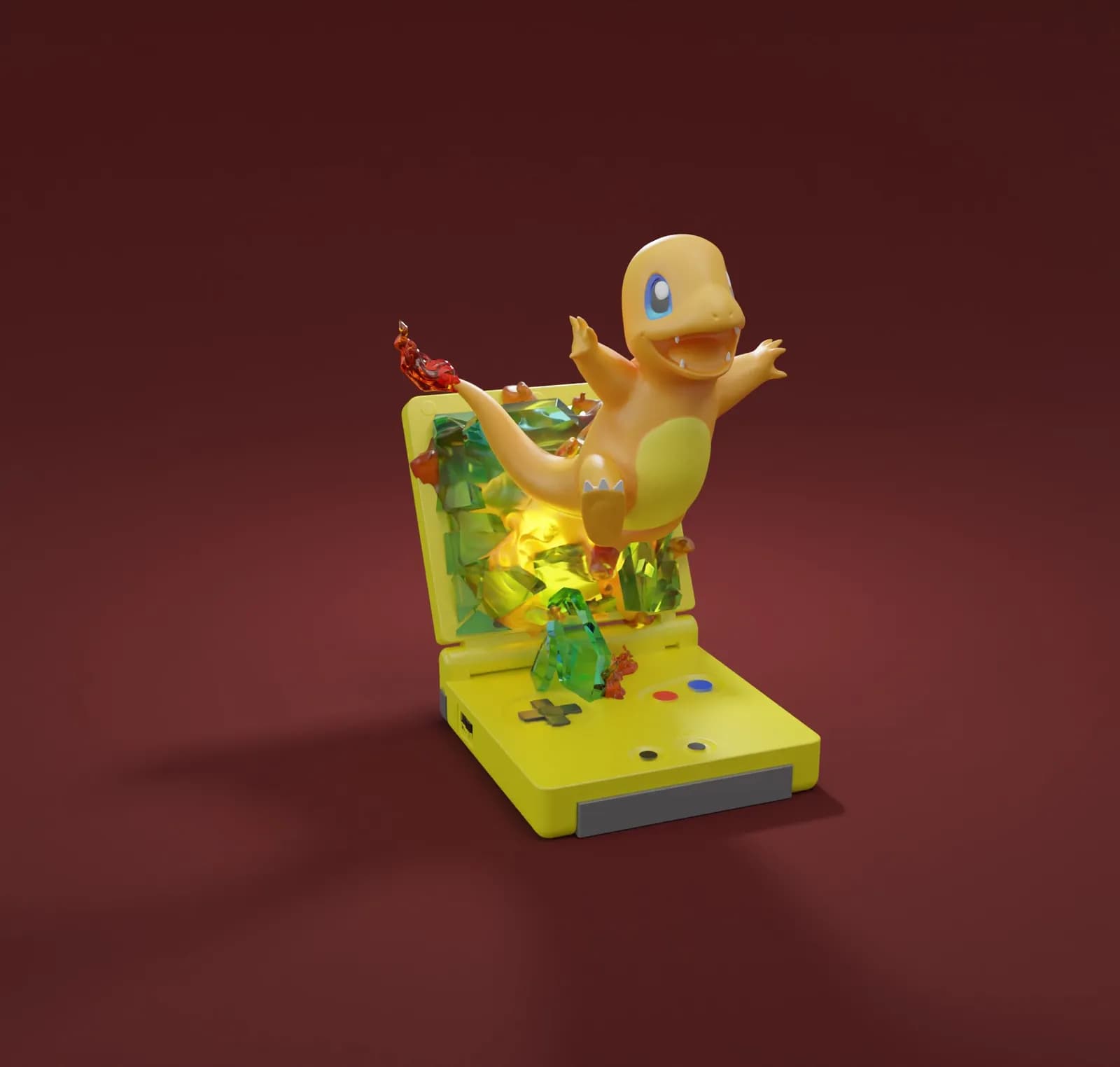 STL - Charmander saliendo de Game Boy