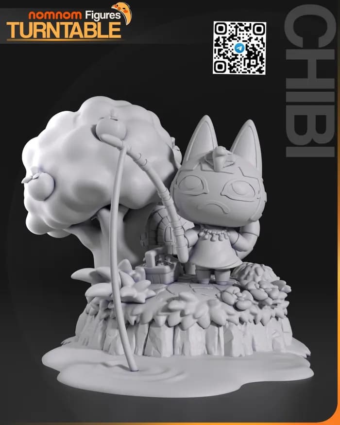 STL - chibi ankha render 3