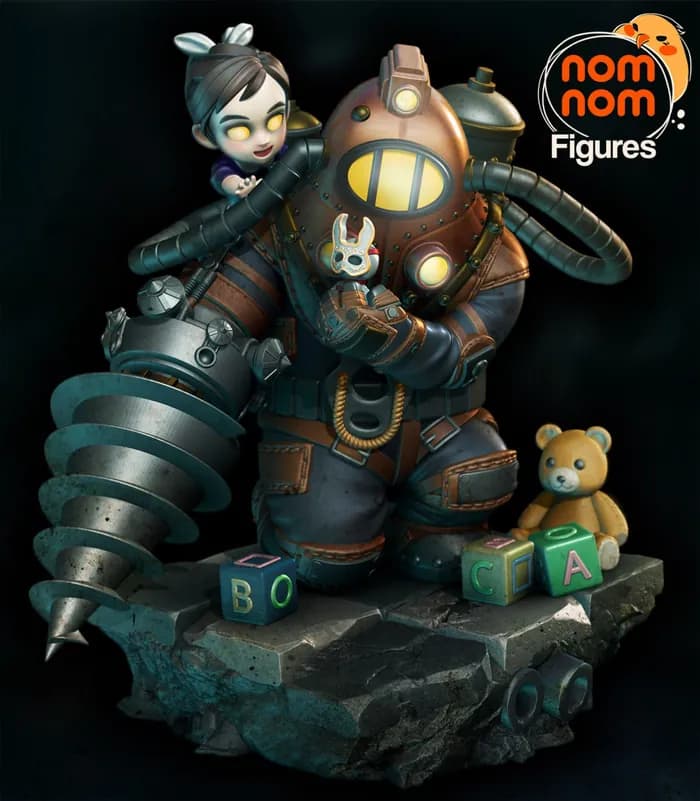 STL - chibi big daddy and little sister