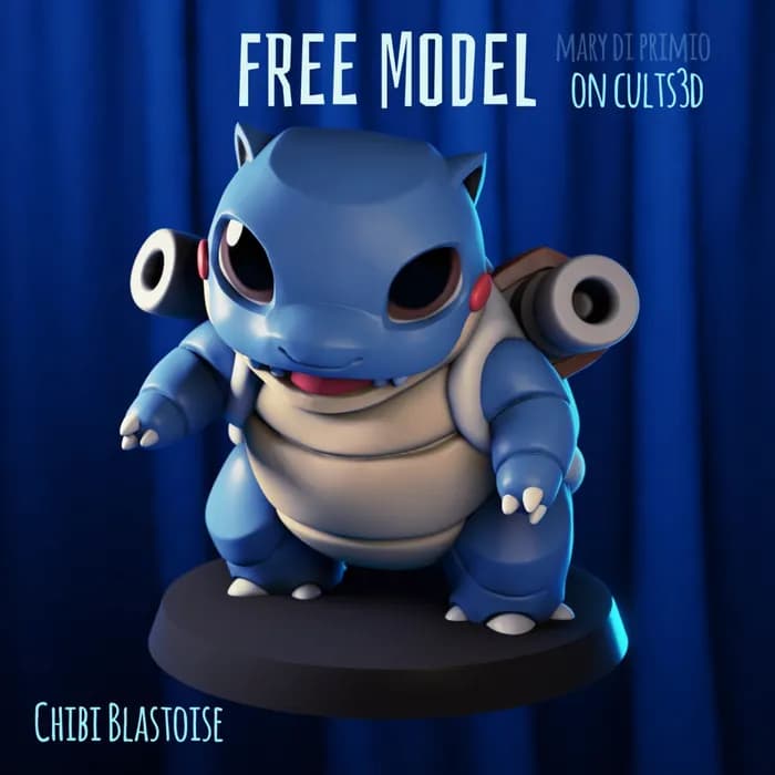STL - chibi blastoise