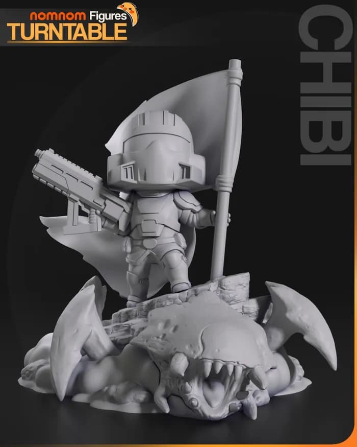 STL - chibi helldive render 3