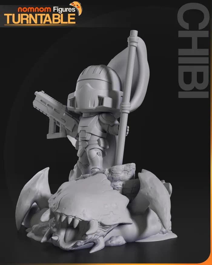 STL - chibi helldive render 5