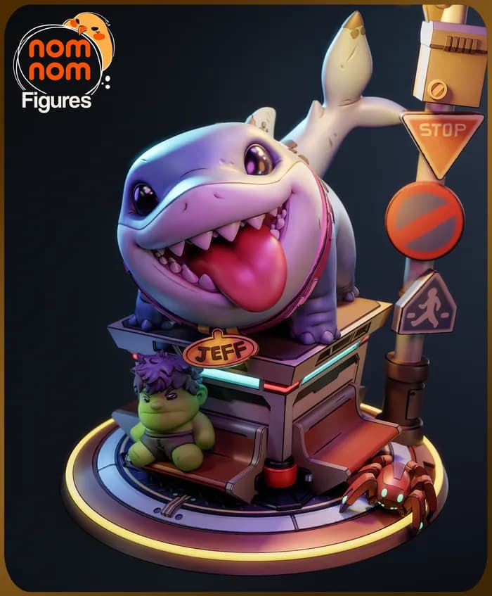 STL - chibi jeff marvel rivals render 2