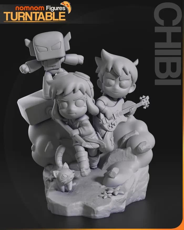 STL - chibi ramona render 3