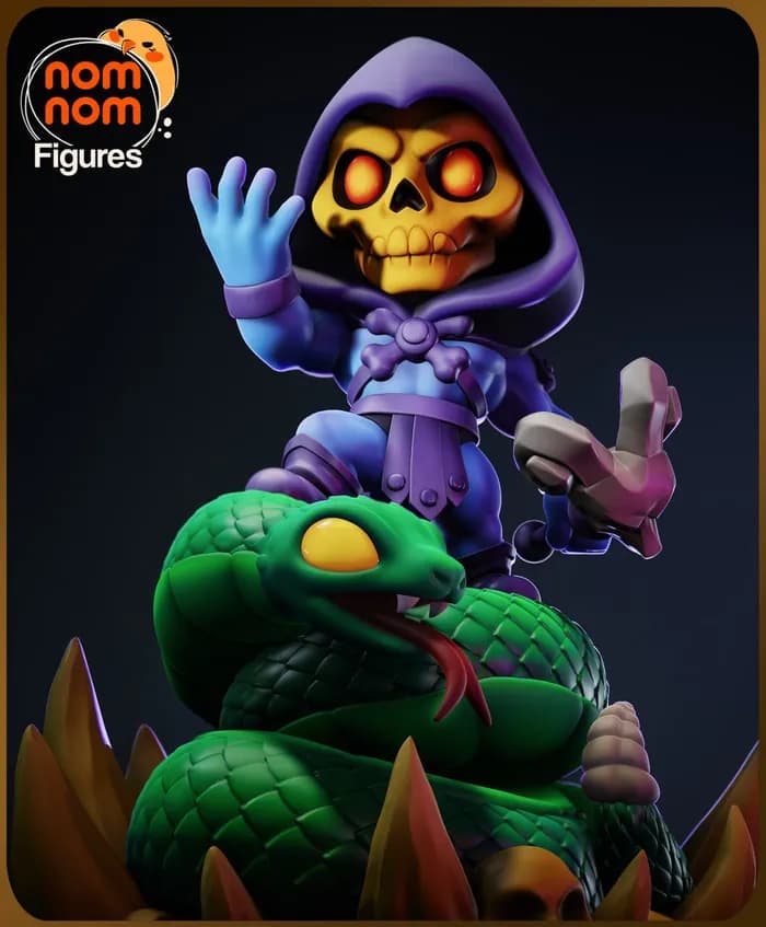 STL - chibi skeletor he man@hehestl render 2