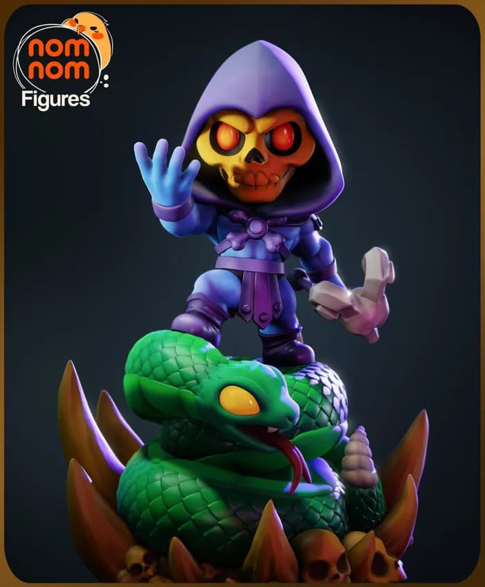 STL - chibi skeletor he man@hehestl render 4