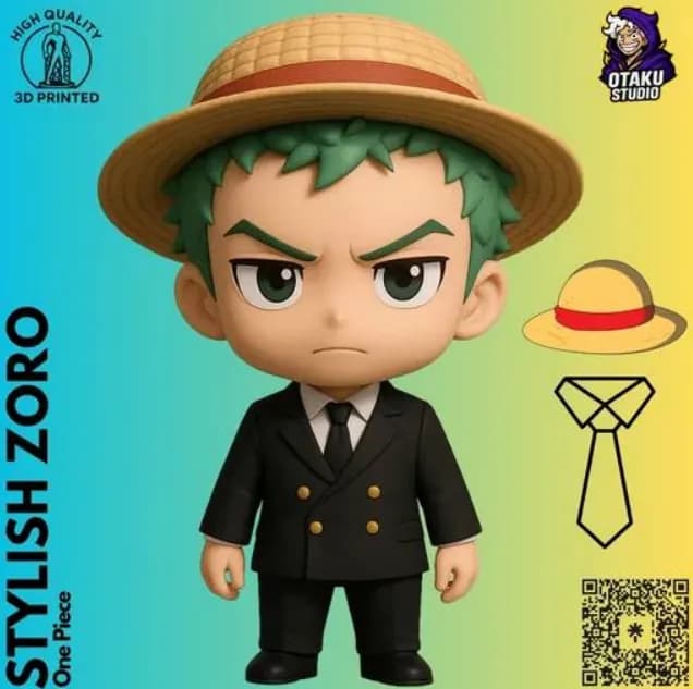 STL - chibi stylish zoro one piece