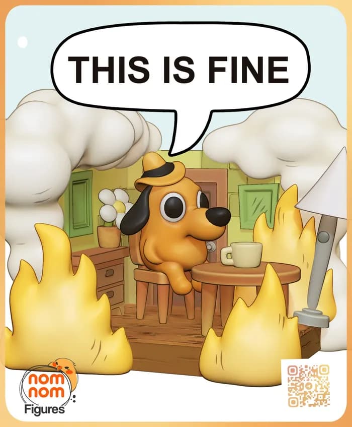 STL - chibi this is fine meme