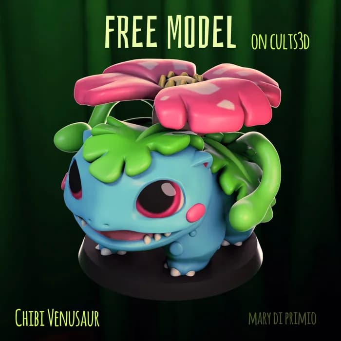 STL - chibi venusaur pokemon