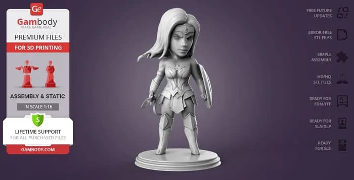 STL - chibi wonder woman