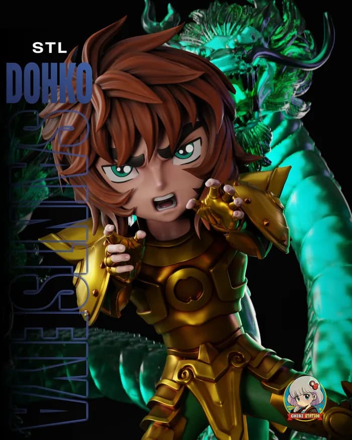 STL - chibistation dohko libra stl render 4