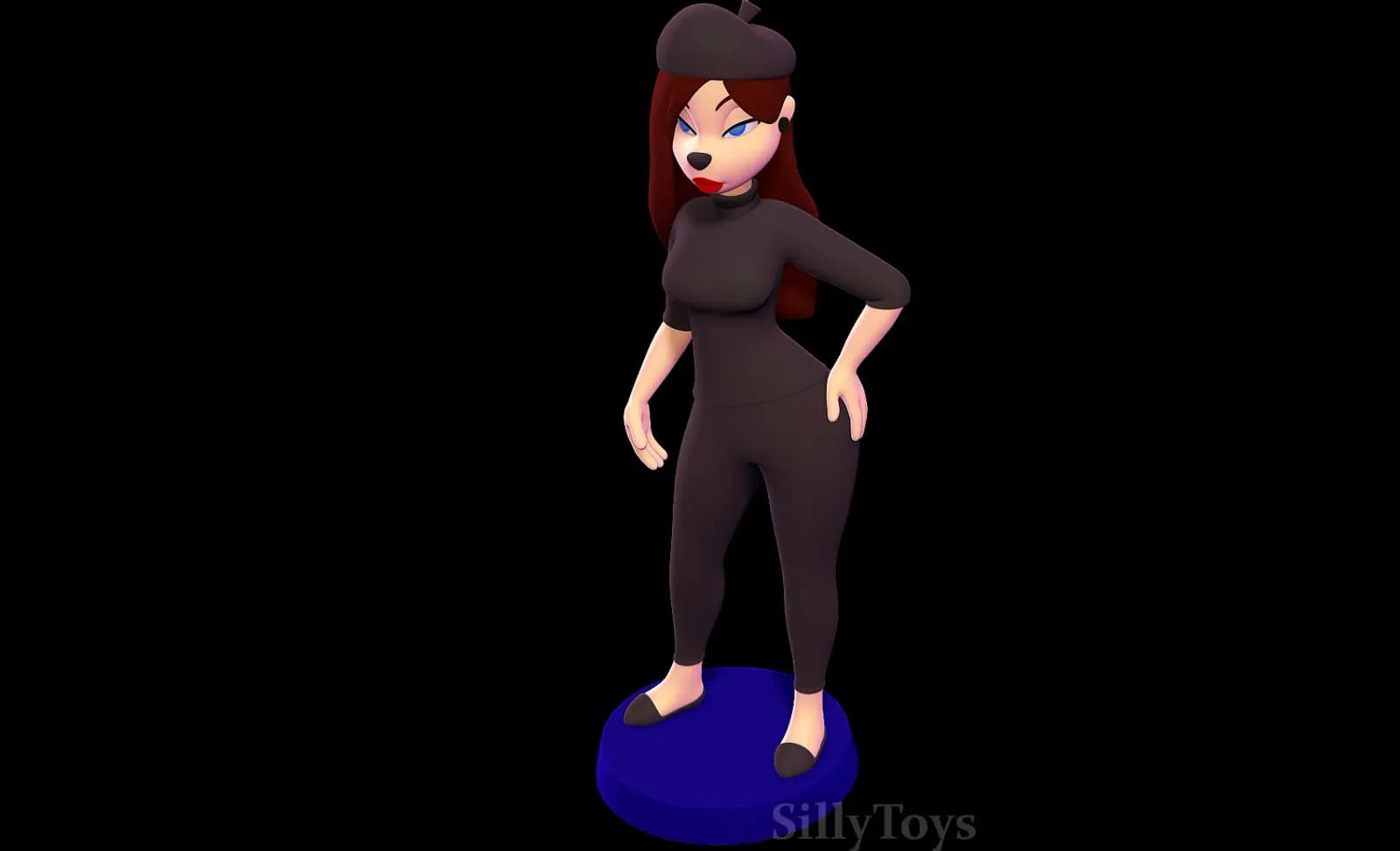 STL - Chica con Boina render 5